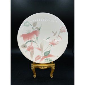 Mikasa Silk Flowers Vintage Pattern Large Round Trivet 10 1/2